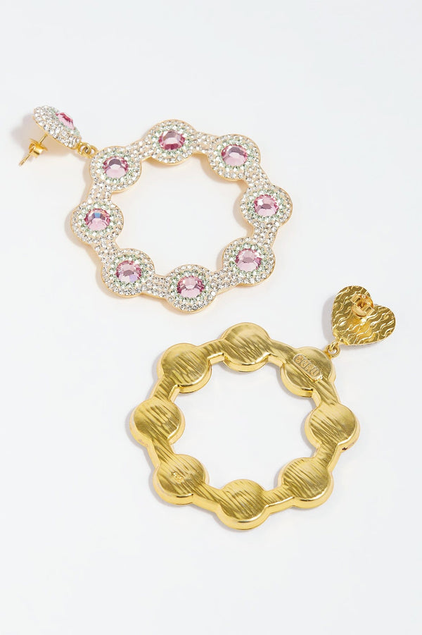 Needle & Thread Rose Romance Hoop Earrings