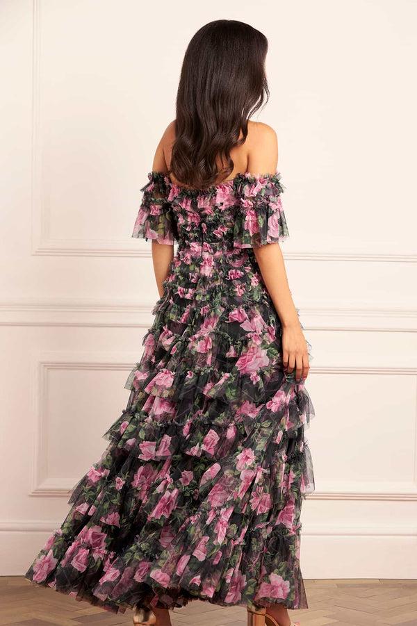 Needle & Thread Rose Vine Aviana Off-Shoulder Gown