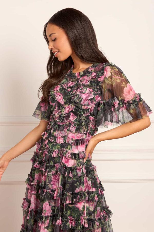 Needle & Thread Rose Vine Round Neck Gown