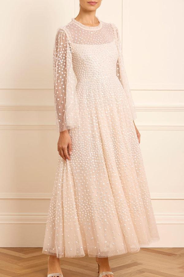 needle & thread Scatter Dot Round Neck Ankle Gown