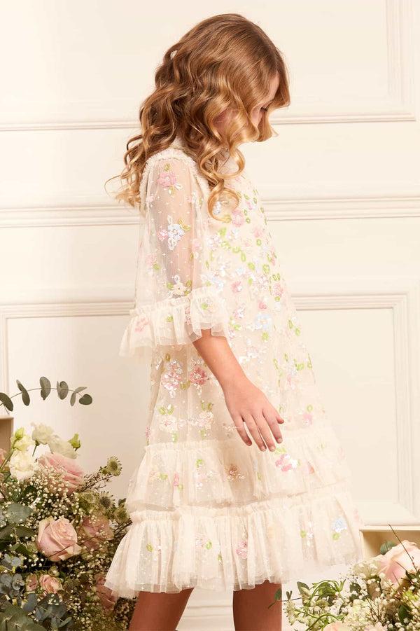 Needle & Thread Sequin Bloom Kids Dress