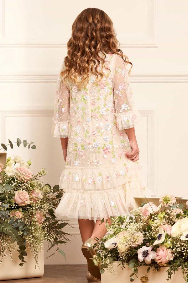 Needle & Thread Sequin Bloom Kids Dress