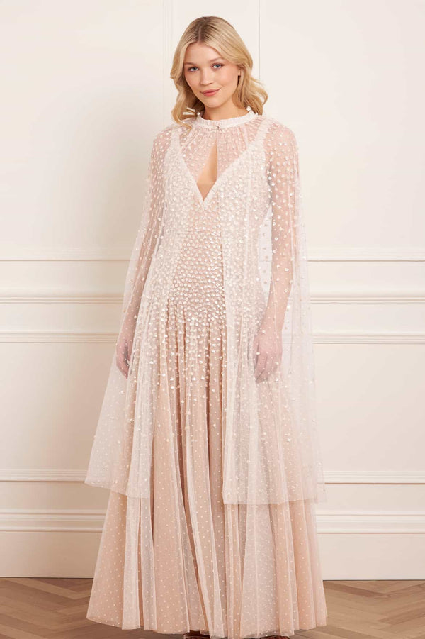 Needle & Thread Sequin Cascade Midaxi Open Cape