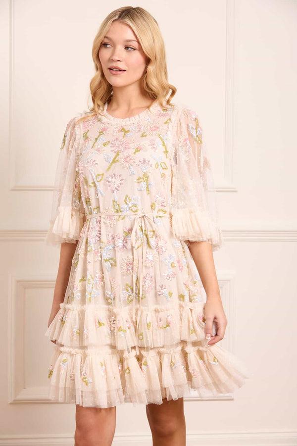 Needle & Thread Sequin Dandelion Gloss Mini Dress