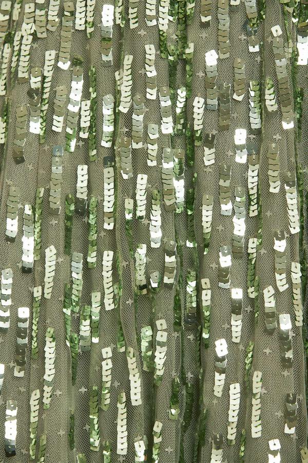 Needle & Thread Sequin Dash Long Sleeve Ankle Gown