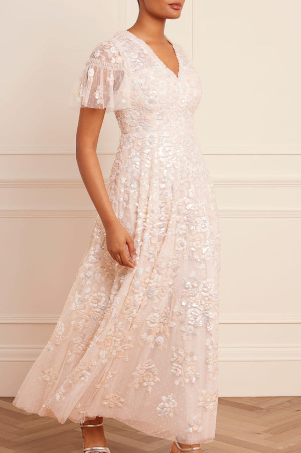 Needle & Thread Sequin Paradise Short Sleeve Gown