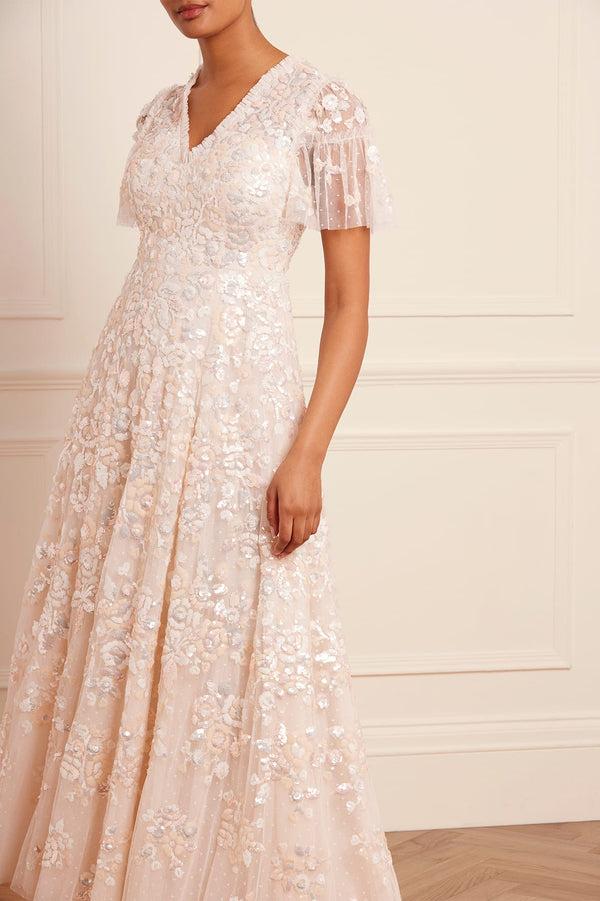 Needle & Thread Sequin Paradise Short Sleeve Gown
