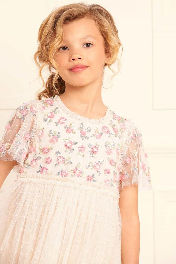 Needle & Thread Shimmer Ditsy Bodice Kids Dress