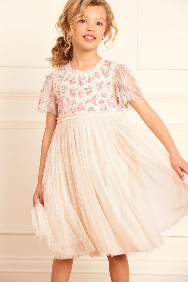 needle & thread Shimmer Ditsy Bodice Kids Dress