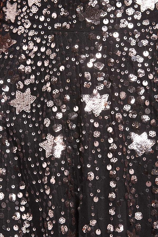 Needle & Thread Shooting Stars Cape Micro Mini Dress