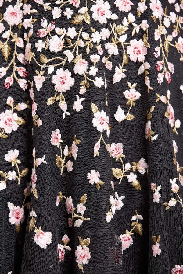 Needle & Thread Sylvia Rose Round Neck Ankle Gown