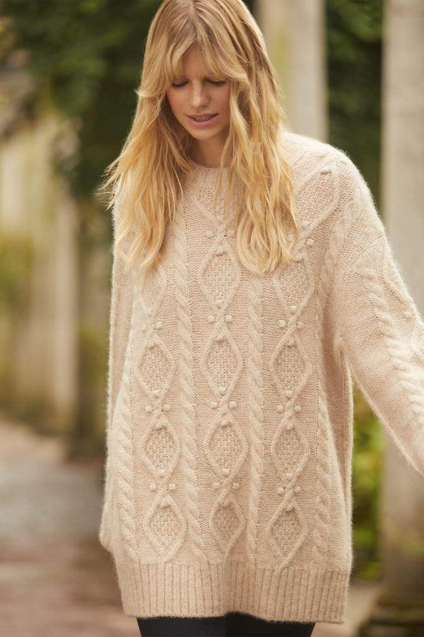 needle & thread Sylvie Cable Longline Jumper