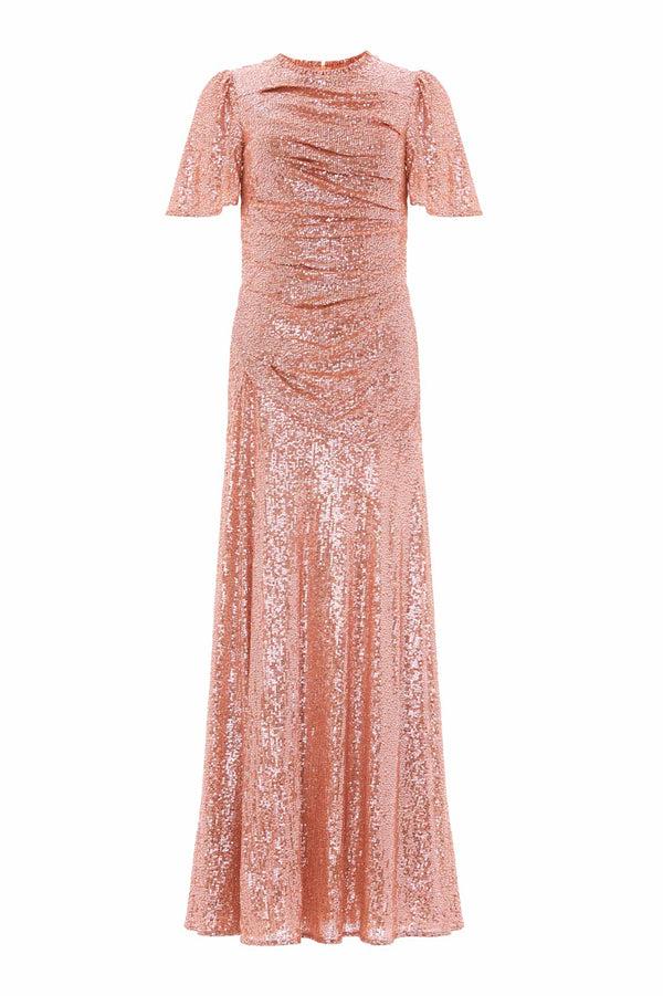 Needle & Thread Valentina Round Neck Gown