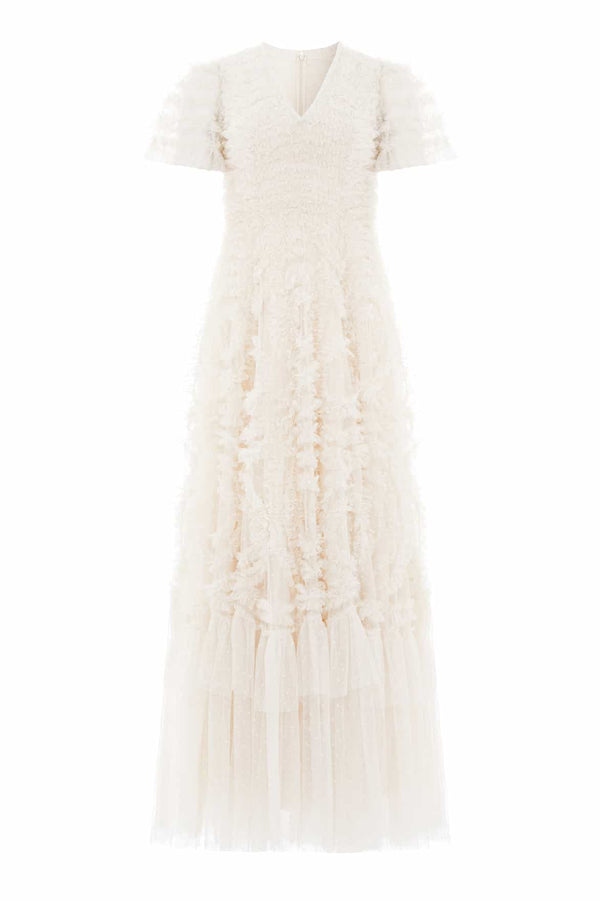 Needle & Thread Verity Ruffle V-Neck Gown