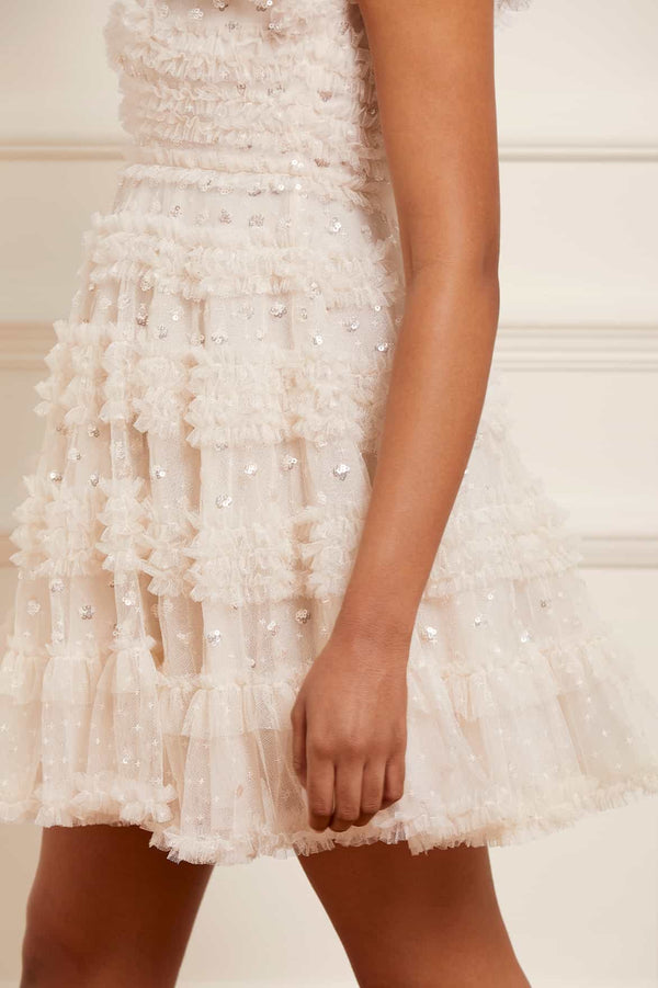 Needle & Thread Vivian V-Neck Micro Mini Dress