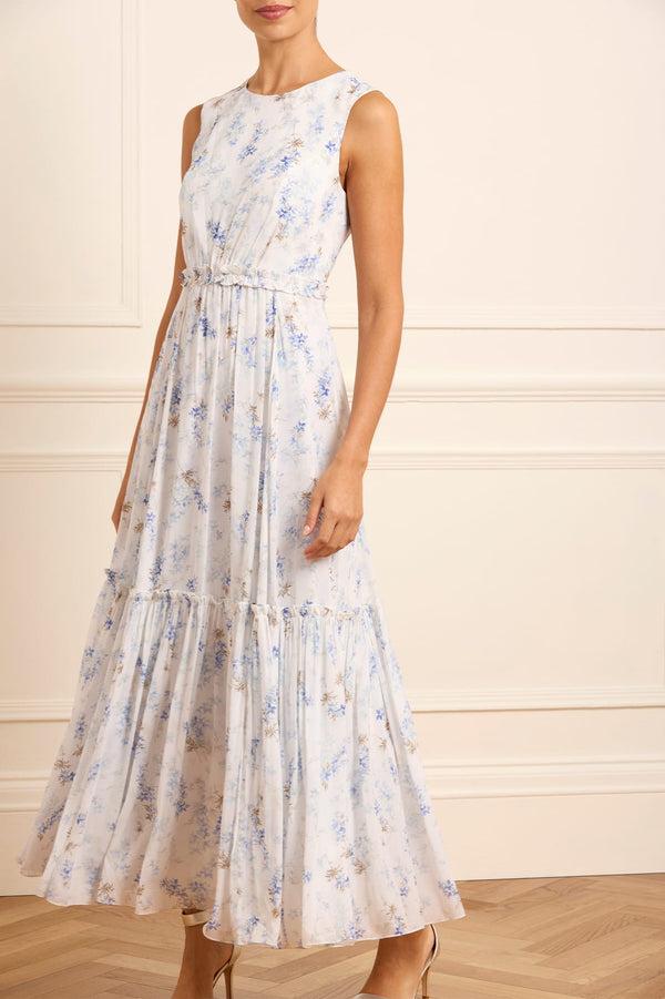 Needle & Thread Ophelia Ditsy Harper Chiffon Cape Ankle Gown