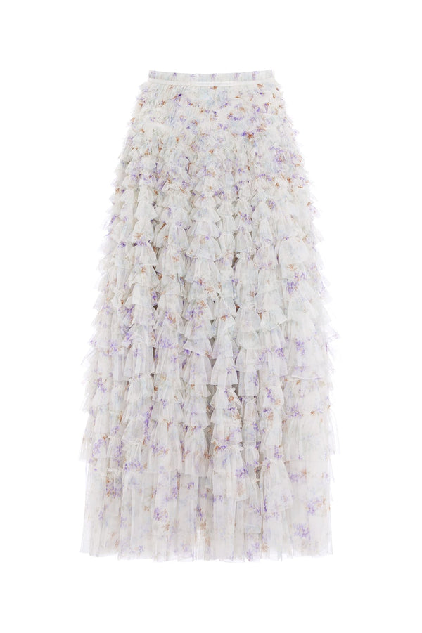 Needle & Thread Ophelia Ditsy Hattie Ruffle Ankle Skirt