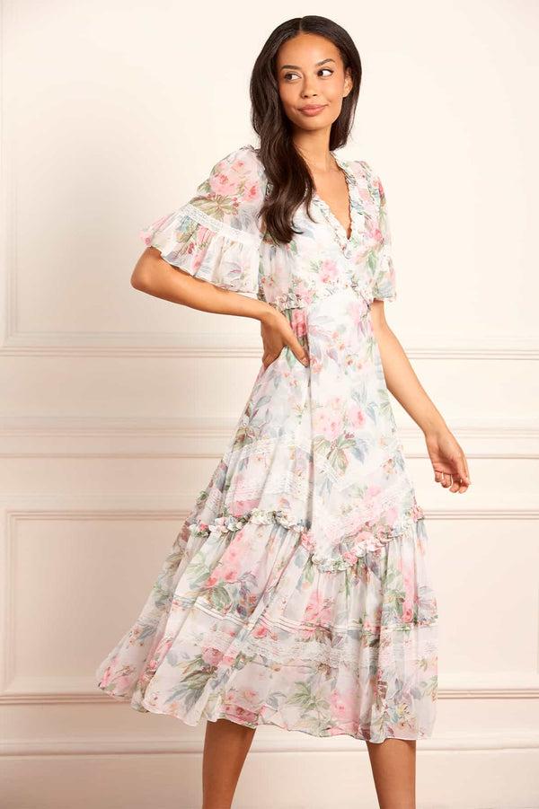 Needle & Thread Paradise Garden Sonata Georgette Ballerina Dress