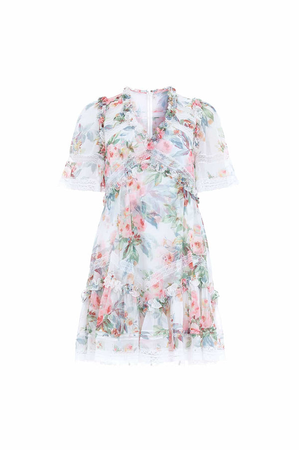 Needle & Thread Paradise Garden Sonata Georgette Micro Mini Dress