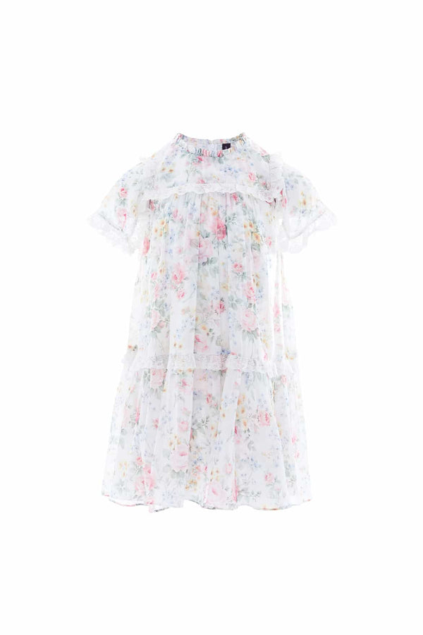 Needle & Thread Pompadour Garden Chiffon Lace Kids Dress