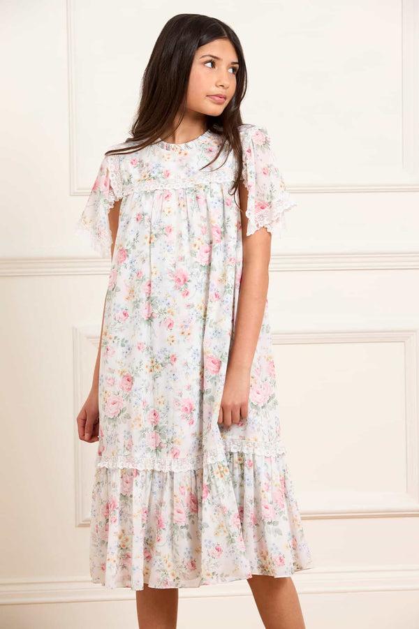 needle & thread Pompadour Garden Chiffon Lace Kids Dress