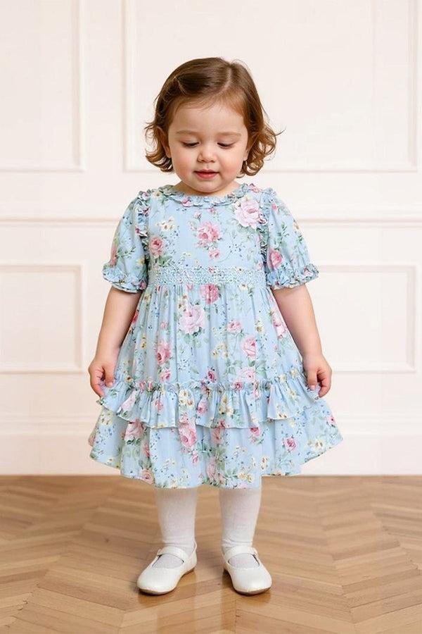 needle & thread Pompadour Garden Chiffon Smocked Baby Dress