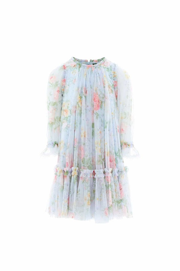 Needle & Thread Pompadour Garden Long Sleeve Kids Dress