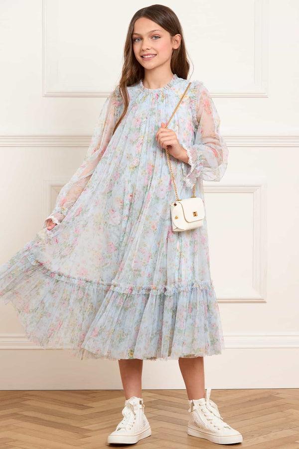 Needle & Thread Pompadour Garden Long Sleeve Kids Dress