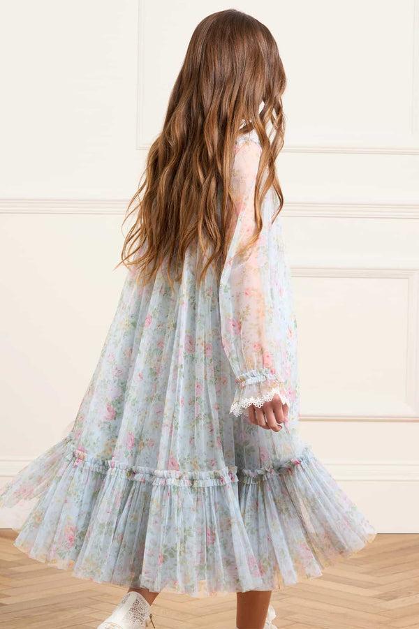 Needle & Thread Pompadour Garden Long Sleeve Kids Dress