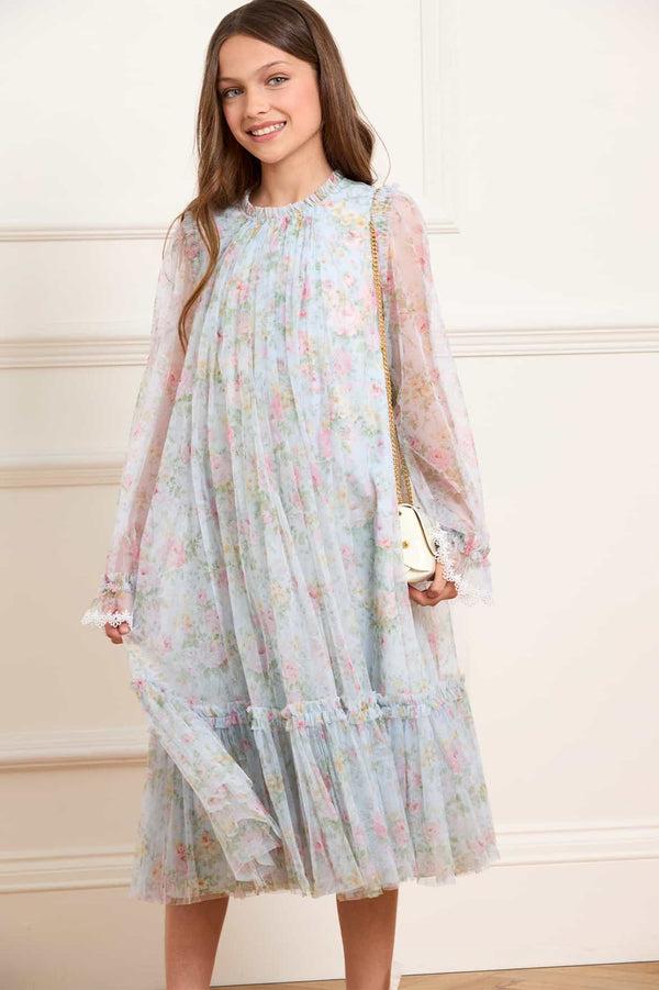 needle & thread Pompadour Garden Long Sleeve Kids Dress