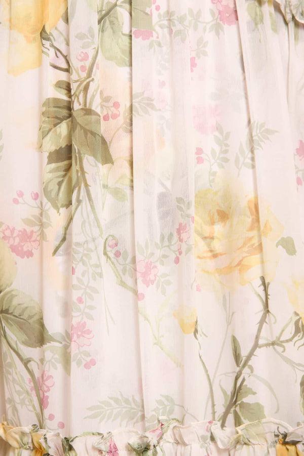 Needle & Thread Rose Chiffon Long Sleeve Micro Mini Dress