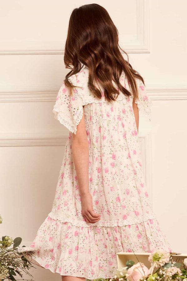 Needle & Thread Rose Ditsy Cotton Broderie Kids Dress
