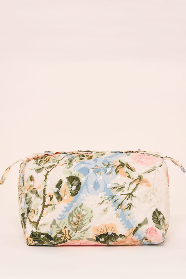 needle & thread Rose Garden Medium Quilted Makeup Bag