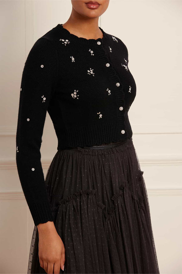 Needle & Thread Scattered Floral Embellished Short Cardigan