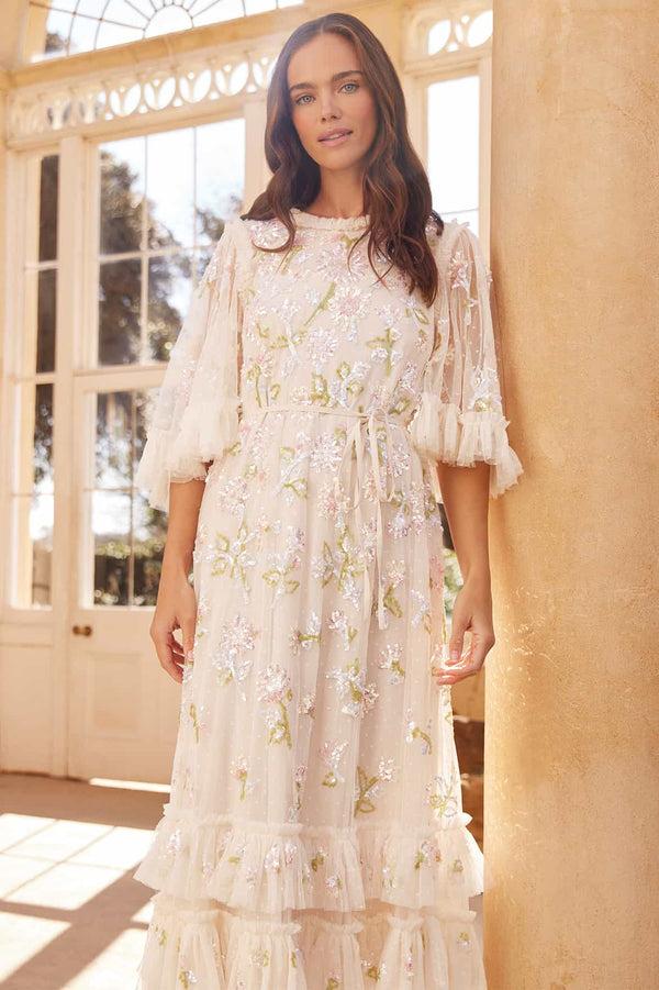 needle & thread Sequin Dandelion Gloss Ballerina Dress