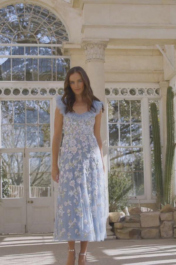 Needle & Thread Sequin Dandelion Ruffle Ballerina Dress