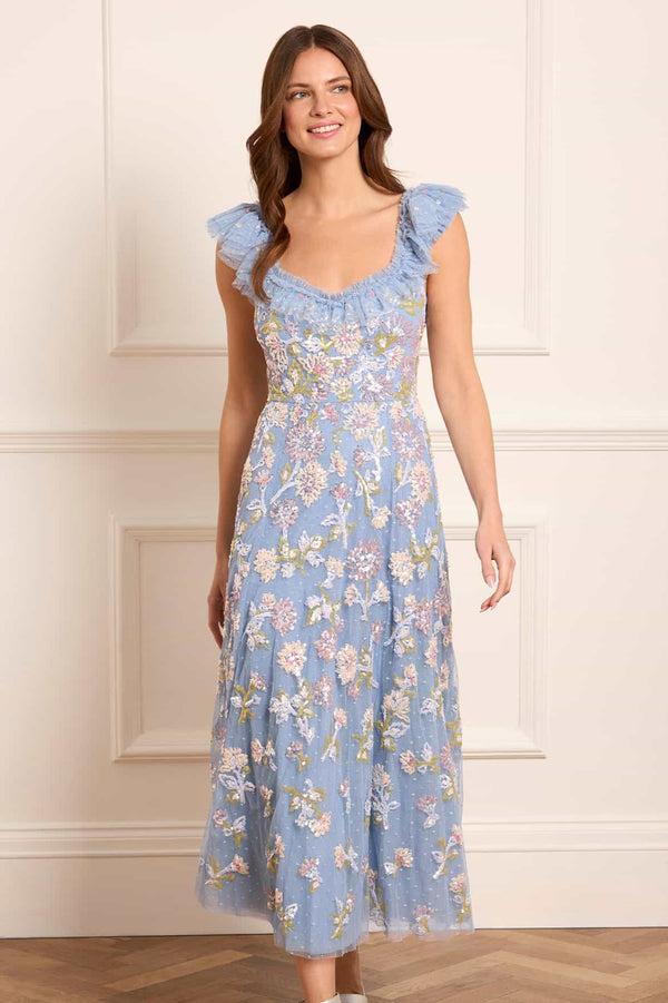 Needle & Thread Sequin Dandelion Ruffle Ballerina Dress