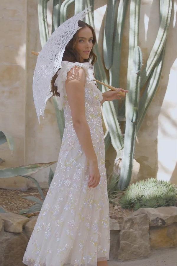 Needle & Thread Sequin Dandelion Ruffle Ballerina Dress