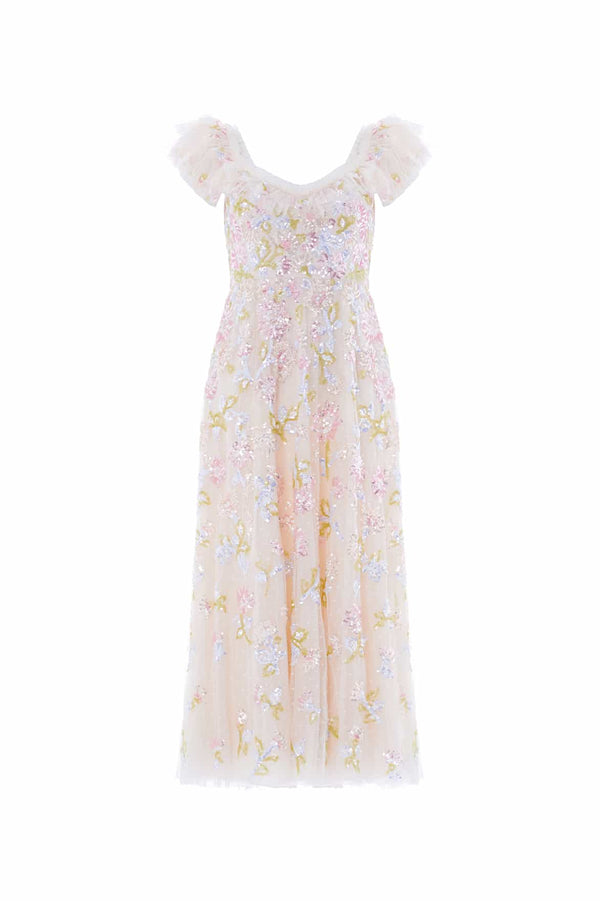 Needle & Thread Sequin Dandelion Ruffle Ballerina Dress