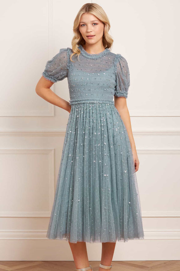 needle & thread Sequin Giselle Smocked Ballerina Dress