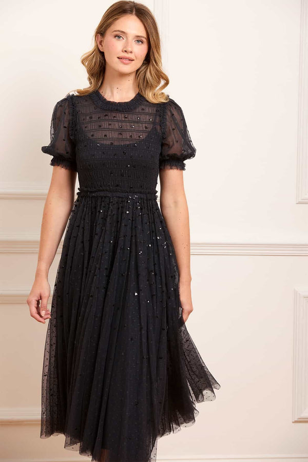 needle & thread Sequin Giselle Smocked Ballerina Dress