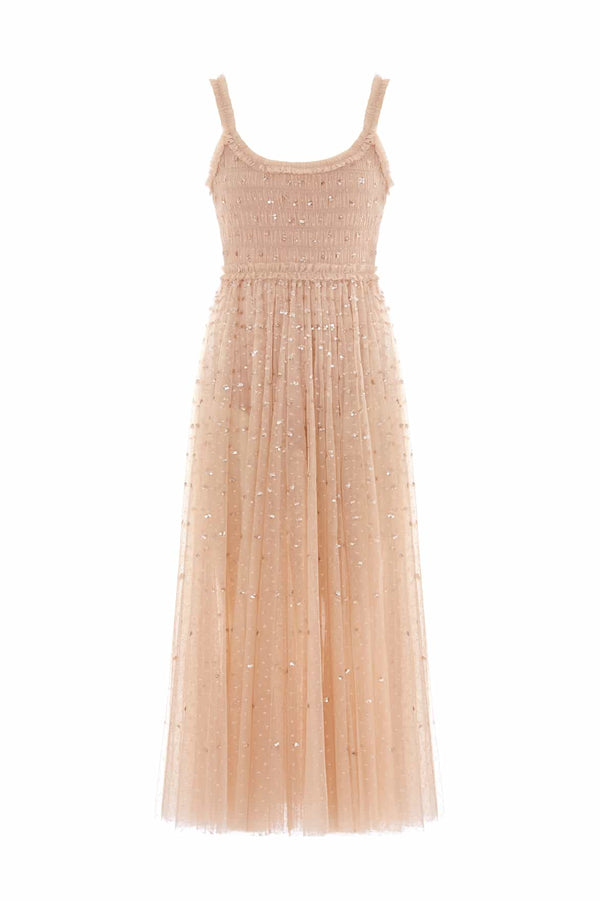 Needle & Thread Sequin Giselle Smocked Cami Ankle Gown