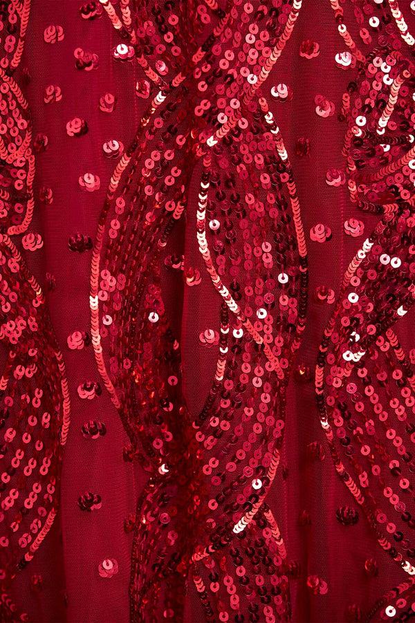 Needle & Thread Sequin Ribbon Scoop Neck Ballerina Dress