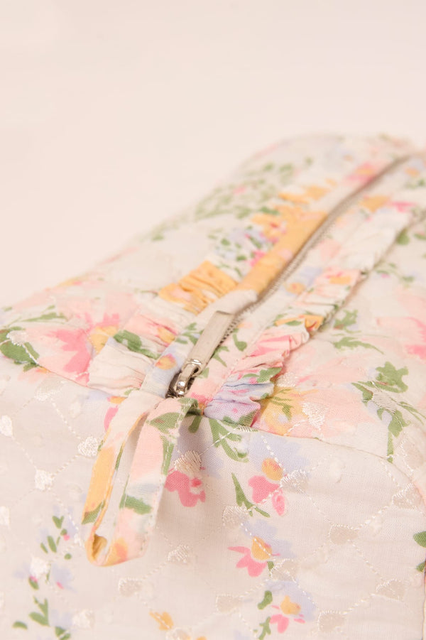 Needle & Thread Sunrise Bloom Medium Quilted Makeup Bag