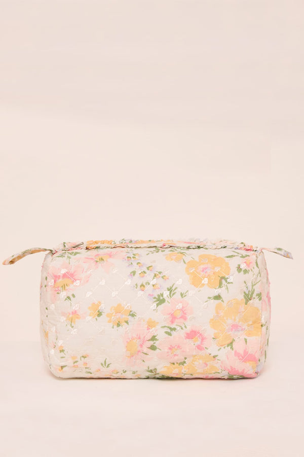 needle & thread Sunrise Bloom Medium Quilted Makeup Bag