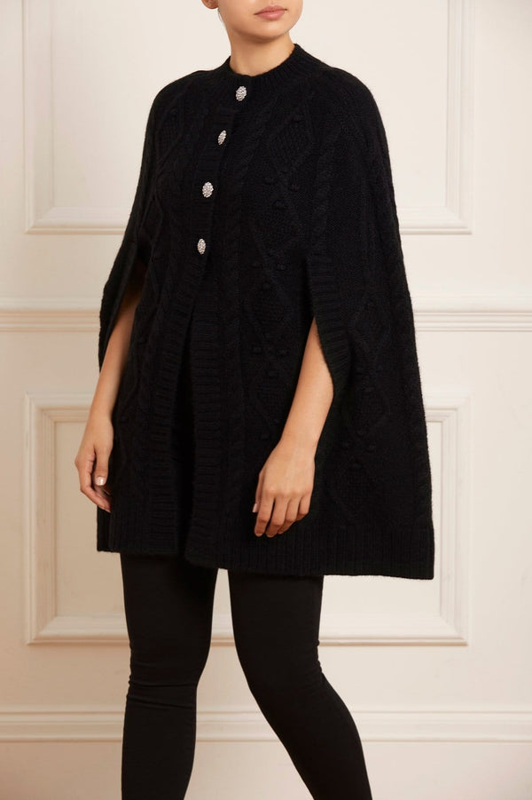 Needle & Thread Sylvie Cable Jewelled Knee Length Cape