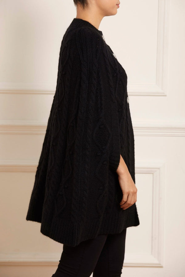 Needle & Thread Sylvie Cable Jewelled Knee Length Cape