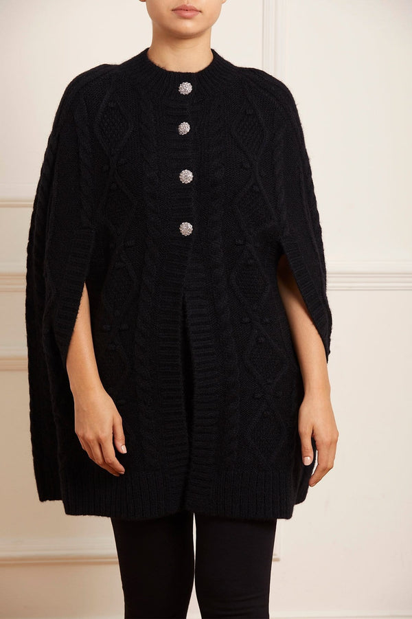 needle & thread Sylvie Cable Jewelled Knee Length Cape