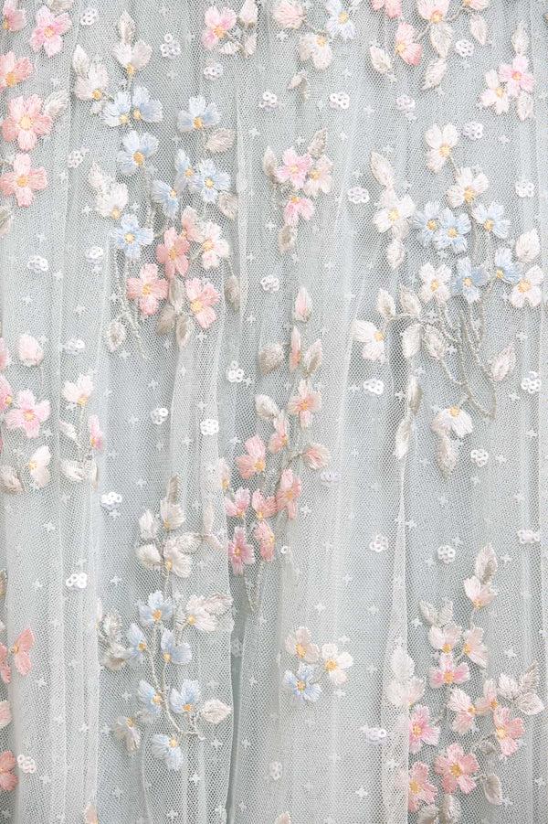 Needle & Thread Versailles Ditsy Cape Sleeve Ankle Gown