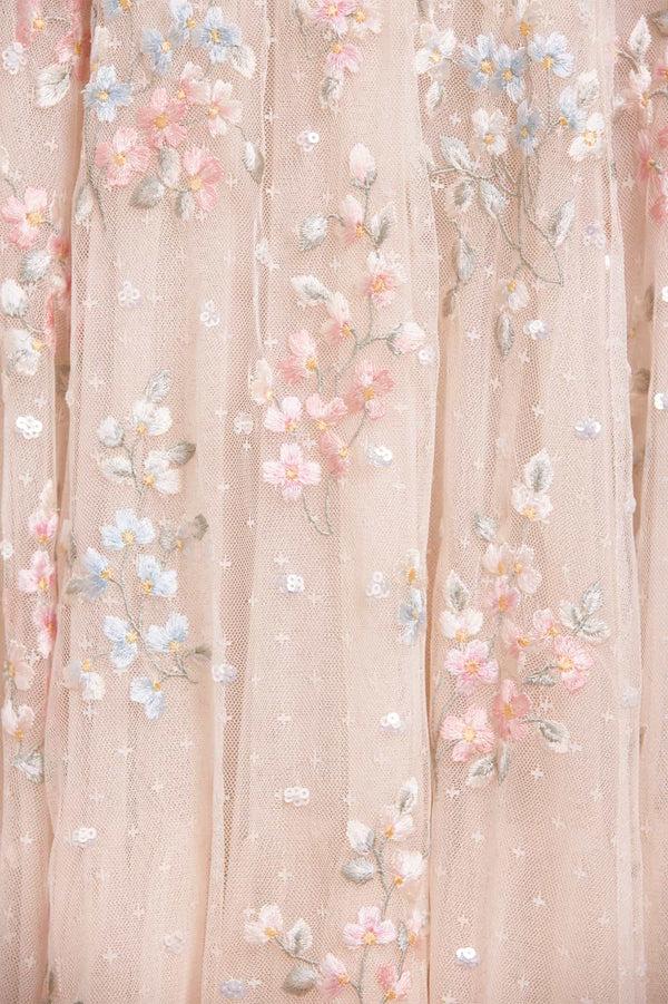 Needle & Thread Versailles Ditsy Cape Sleeve Ankle Gown